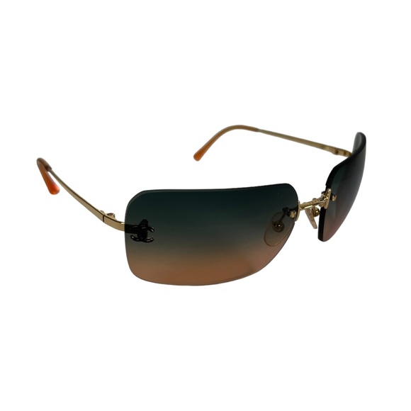 CHANEL Accessories - Chanel CC Logo Gradient Rimless Sunglasses